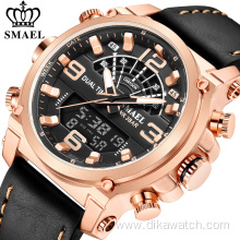 SMAEL 6012 Fashion Brand Watch Men Leather Sport